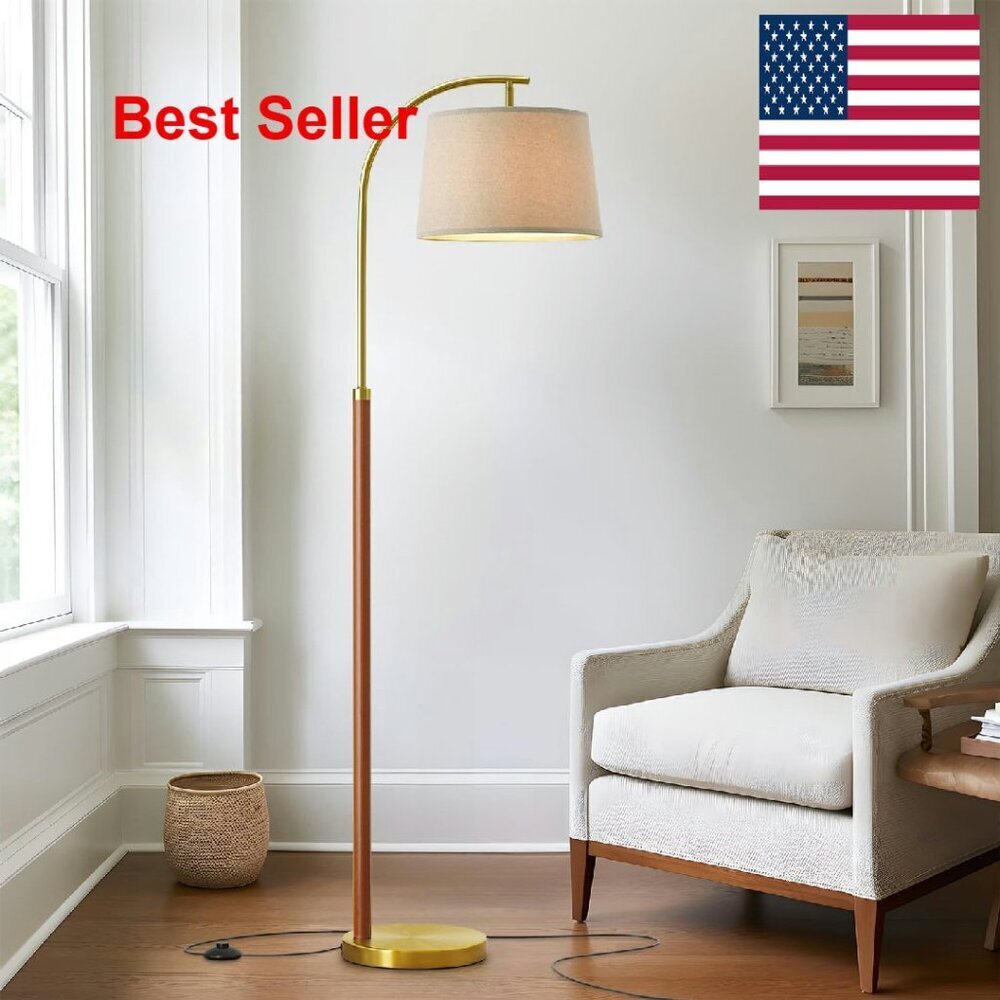 Mid Century Modern Arc Floor Lamp Industrial Minimalist Reading Light Foot